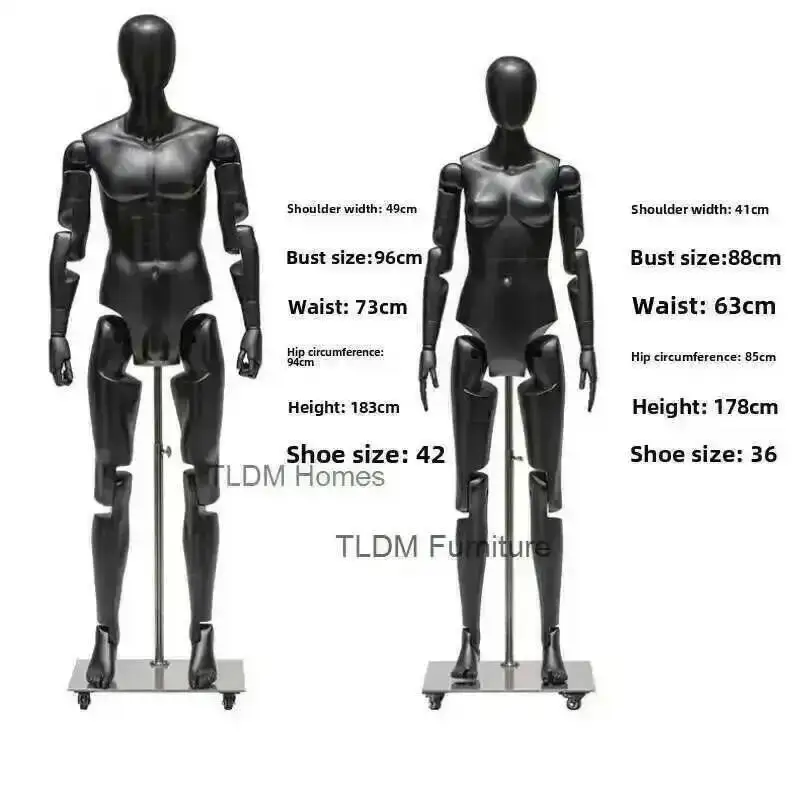 Posture Full Body Mannequin Shopping Mall Mannequins for Clothing Store Model Props Changeable Luxury Window Display Shelf Dummy
