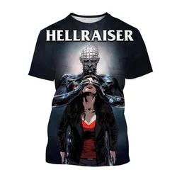 Hellraiser Horror Movie 3D Print T-Shirts Men Women Short Sleeve T Shirt Punk Street Style Harajuku Y2k Tops Tees Kids Clothing