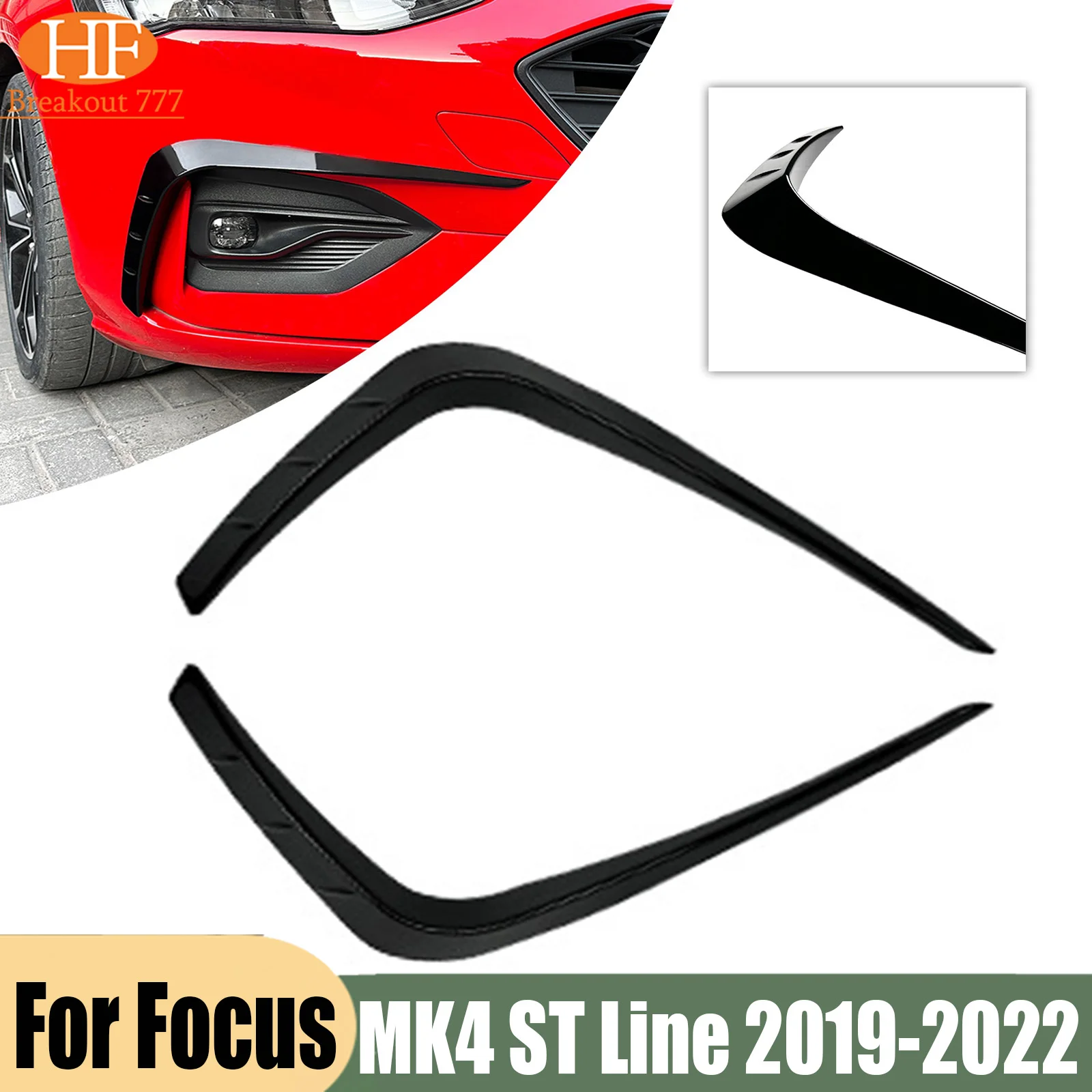 Front Bumper Side Air Vent Trim Cover For Focus MK4 ST Line 2019-2022