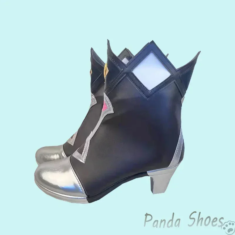 Genshinimpact Rosaria-zapatos de Cosplay, juego de Anime Cos, Botas Largas, cómic Rosaria, accesorio de vestuario, zapatos para fiesta de Halloween