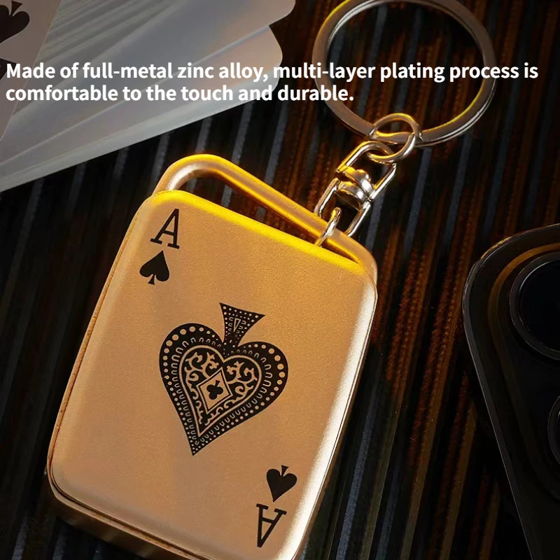 Poker metal tungsten wire electric lighter windproof cigarette lighter USB charging lighter creative pendant smok  gadget Hot