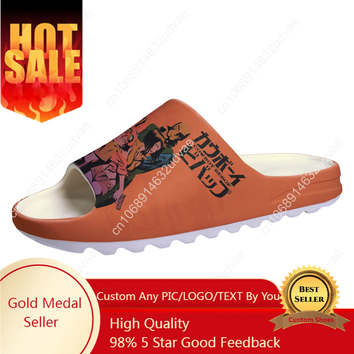 

C-Cowboy Bebop Custom Made Soft Sole Sllipers Home Clogs Step On Water Shoes Mens Womens Teenager Bathroom Beach Step In Slliper