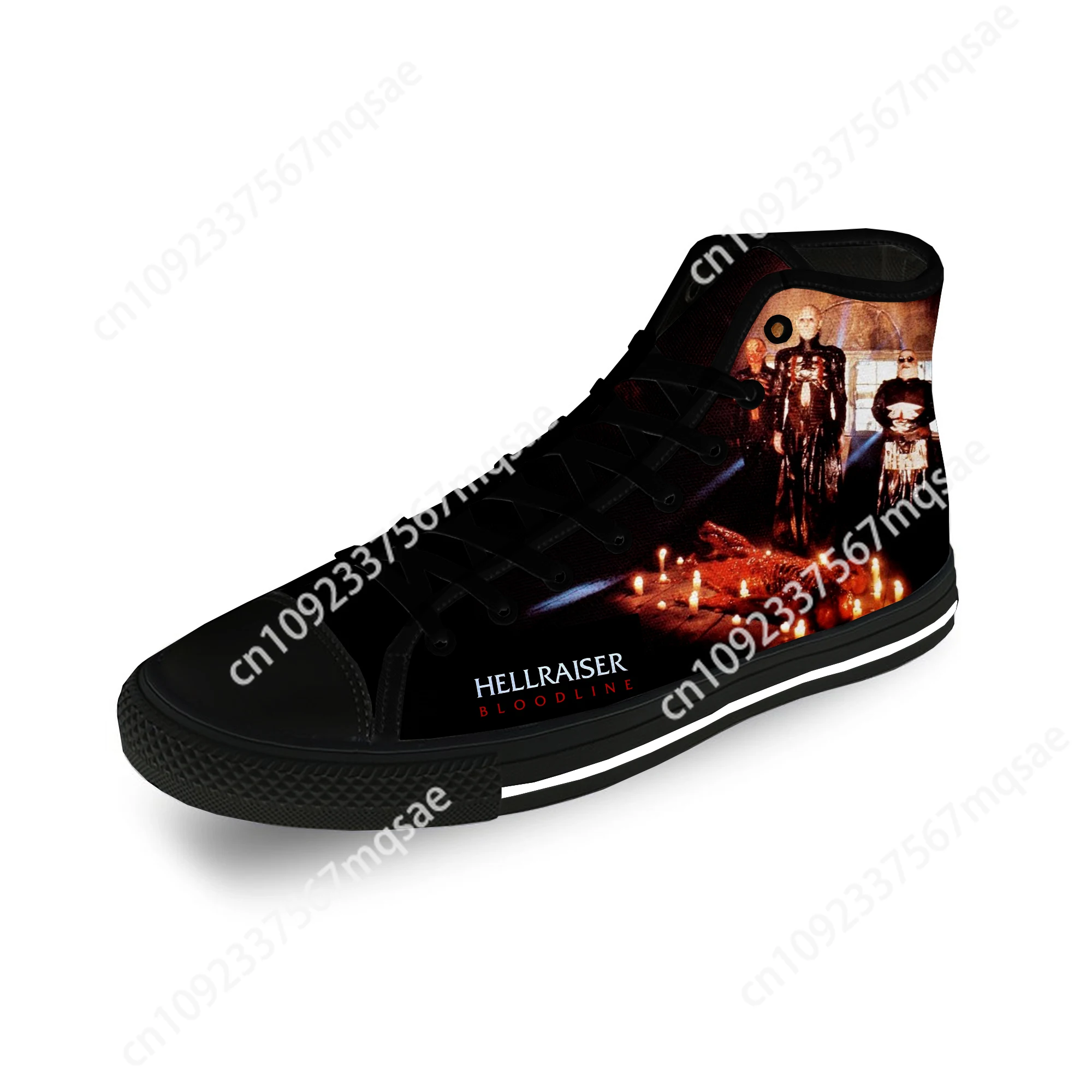 

Hellraiser Movie Pinhead Horror Casual Cloth Fashion 3D Print High Top Canvas Shoes Men Women Lightweight Breathable Sneakers