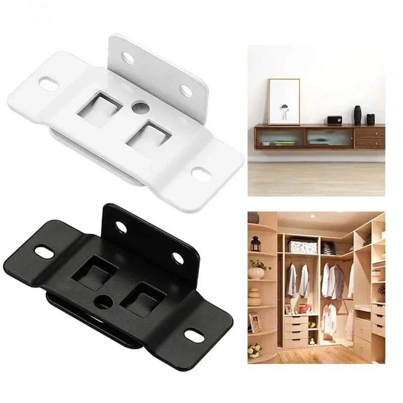 16/30pcs Wardrobe Shelf Fixed Fastener 2-In-1 Insert Furniture Laminate L-Shaped 90 Degree Connector Home Renovation DIY Tool