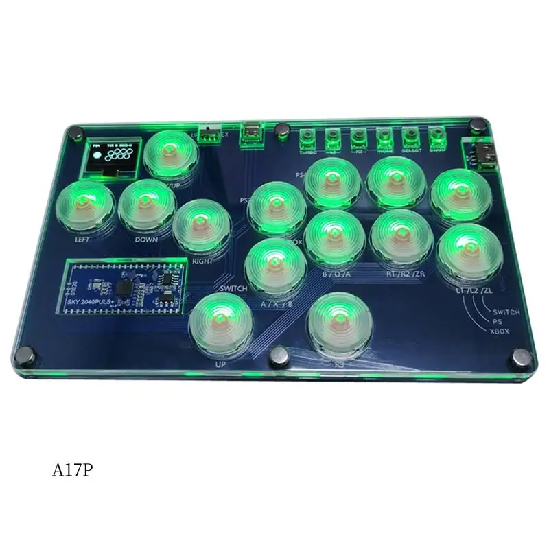 

AP-Fight Stick Game Controller Fight Stick Arcade Joystick Hot-Swap Controller Mini Hitbox Console For PC/Switch/PS3/PS4, B Dura