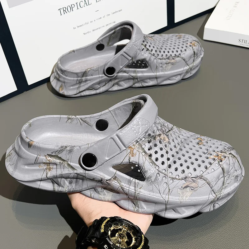 

Men's Summer Outdoor Sandals, Non-Slip Thick-Soled Water-Resistant Beach Sandals and Slippers