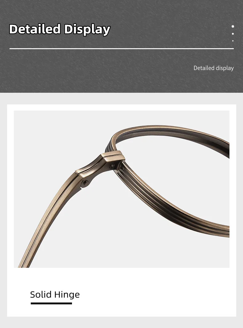 Reines Titan Marke Design Gläser Rahmen Männer Retro Runde Brillen 2022 Neue Vintage Photochrome Lesebrille – Detail 4