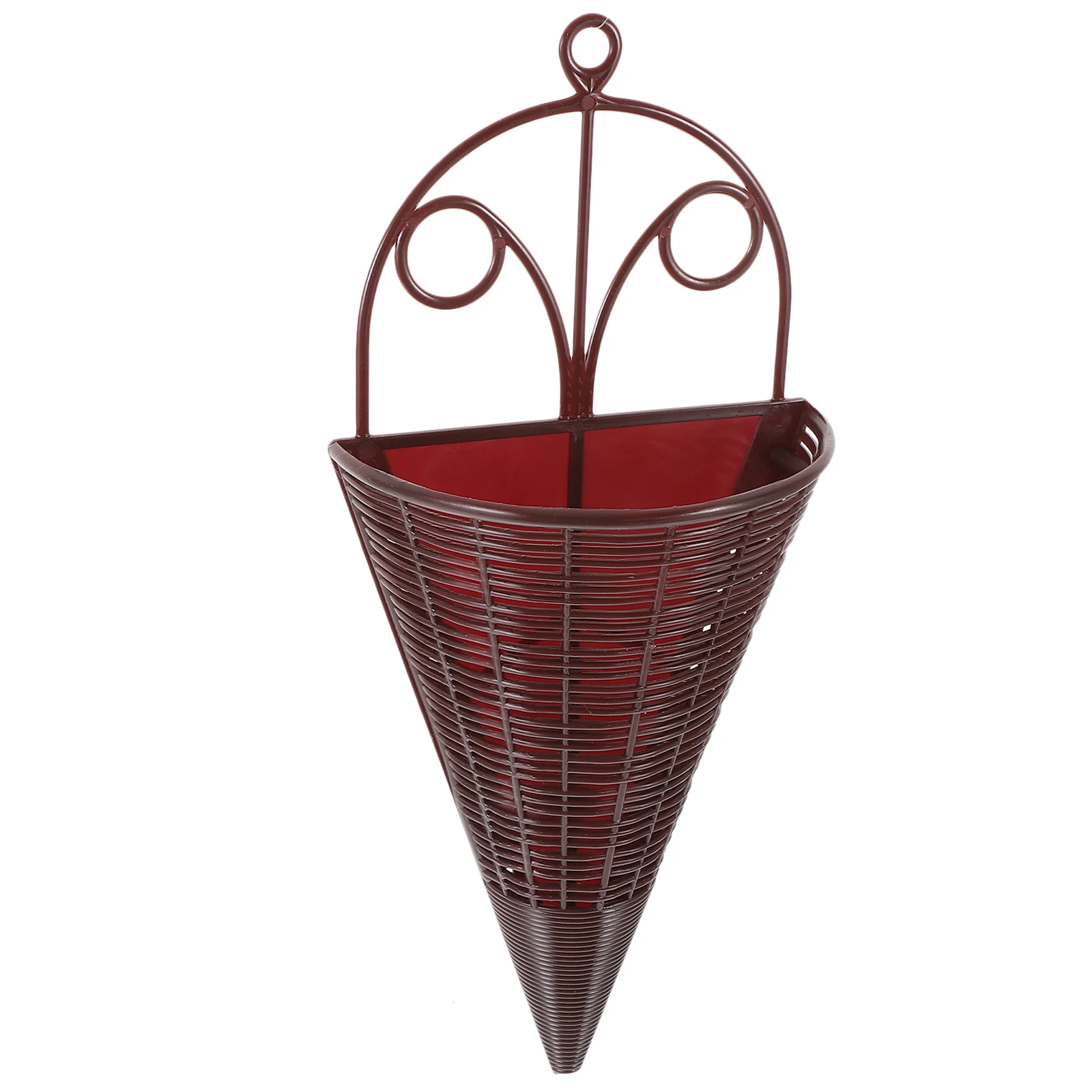 Cesta de flores de pared de ratán, macetero colgante de mimbre, cestas de almacenamiento, decoración del hogar, campo, plástico suave y práctico, 5 uds.