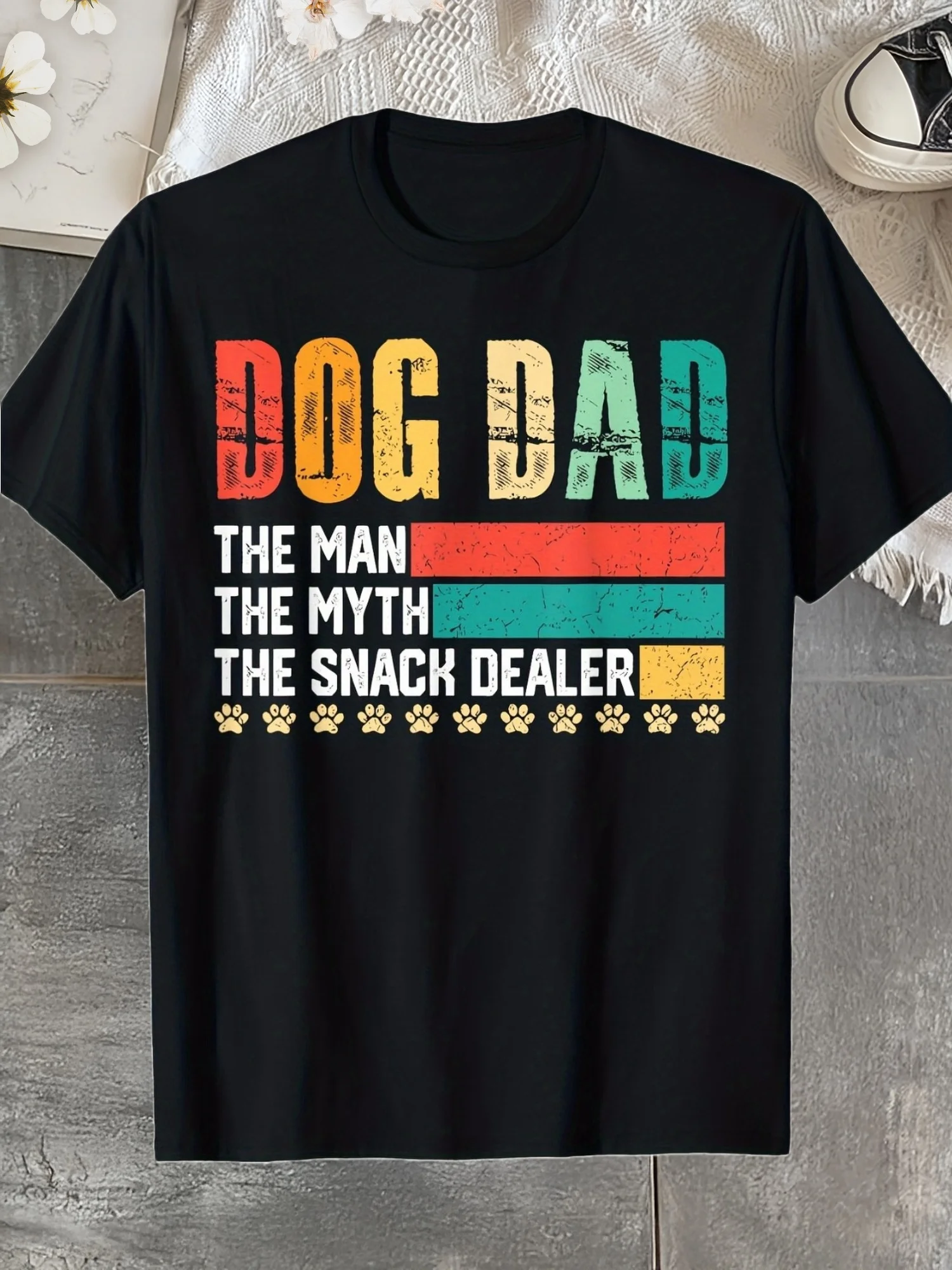 Men's Fun Dog Dad T-Shirt - Vintage 