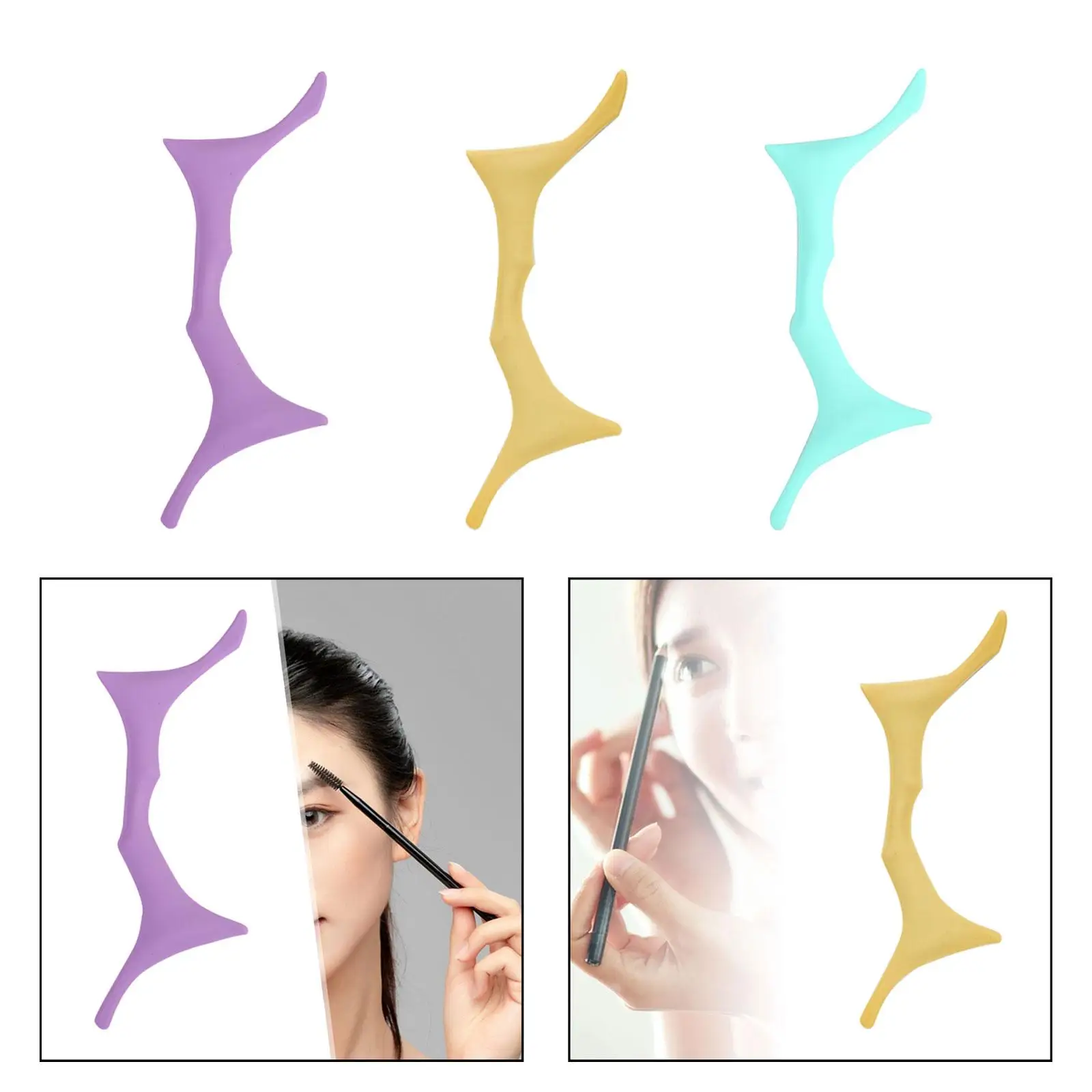 Silicone Eyeliner Stencil Reusable Eye Makeup Tool Winged Tip Guide for Perfect Brow Designs and Eyeshadow Stencil
