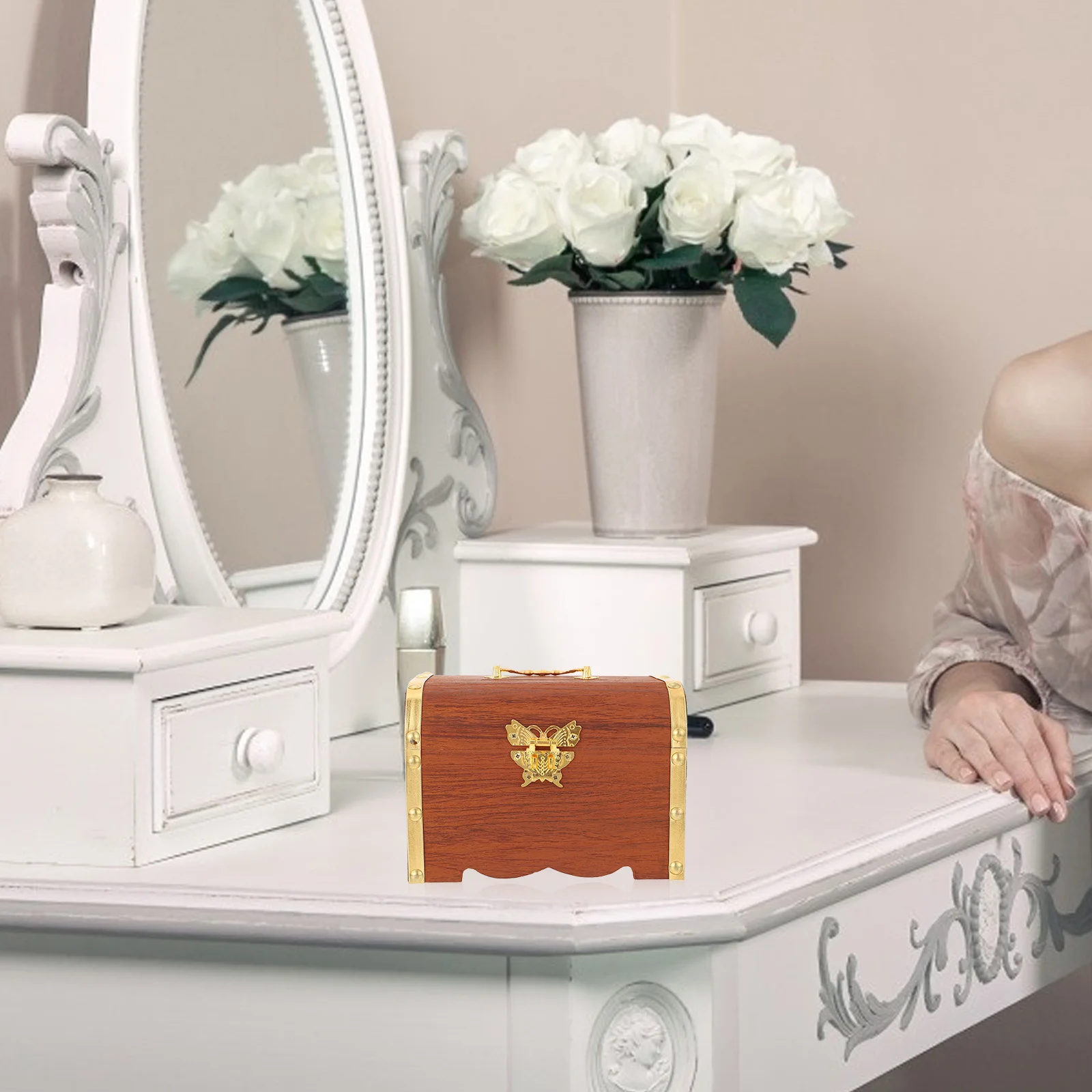 

Wooden Piggy Bank for Kids Little to Home Money Case Storage Banks Saving Jewelry