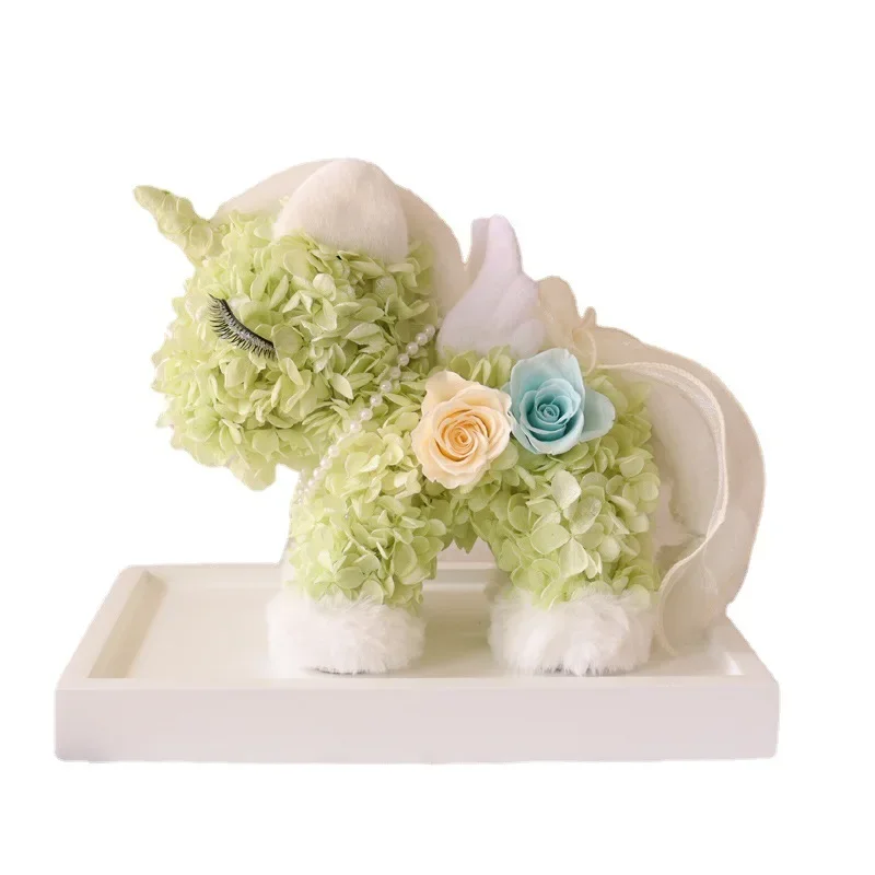 

New Eternal Flower Unicorn Qixi Festival Valentine's Day Gift, Send Couple to Girlfriend Unicorn