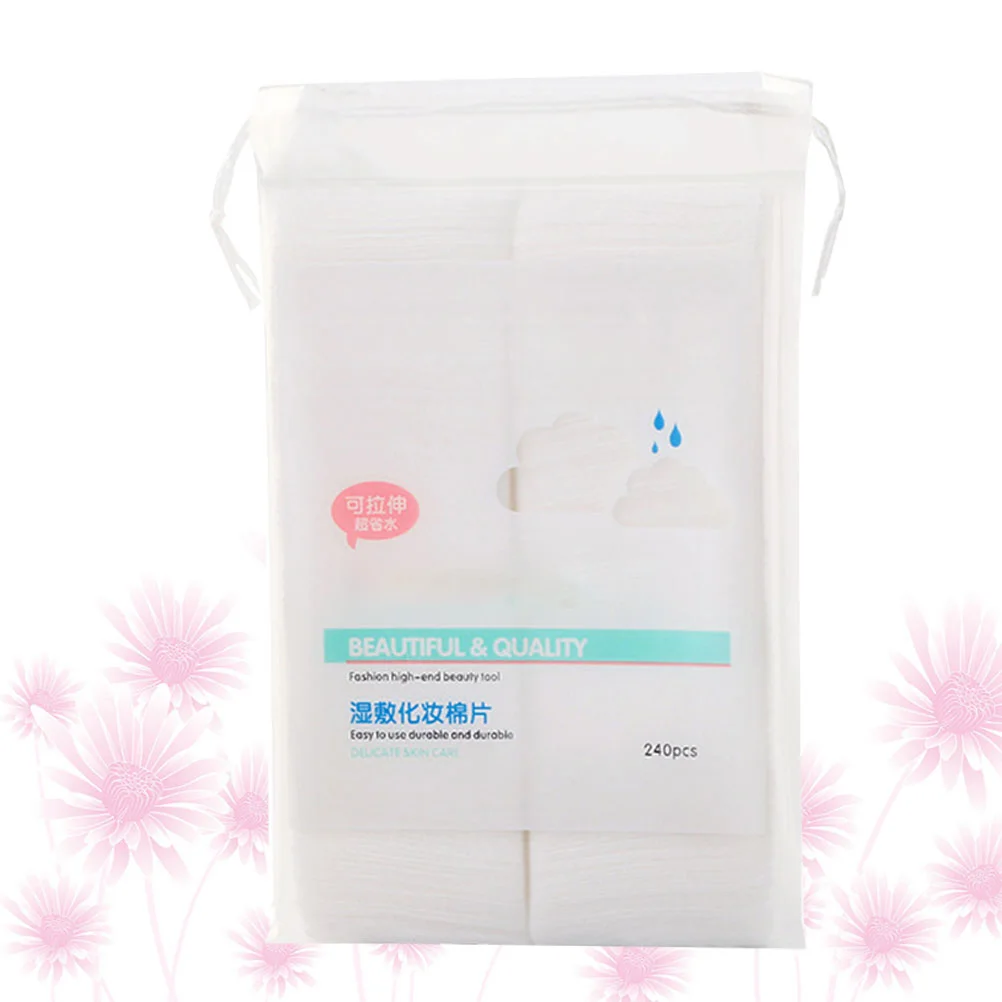 

240 Pcs Wet Makeup Cotton Pad Women Pads for Save Water Cleansing Sponges Face Squares Removal