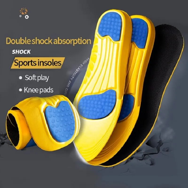 Sport Insoles for Men Women Shoe Inserts Pad Soft Breathable Sneakers Running Silicone Gel Cushion Orthopedic Care EVA Insoles