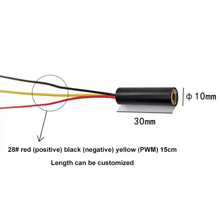 780nm 5/10/30/50/100mw Infrared Dot Laser Diode Module 10x30mm Internal Focus TTL Modulation IR Laser Module