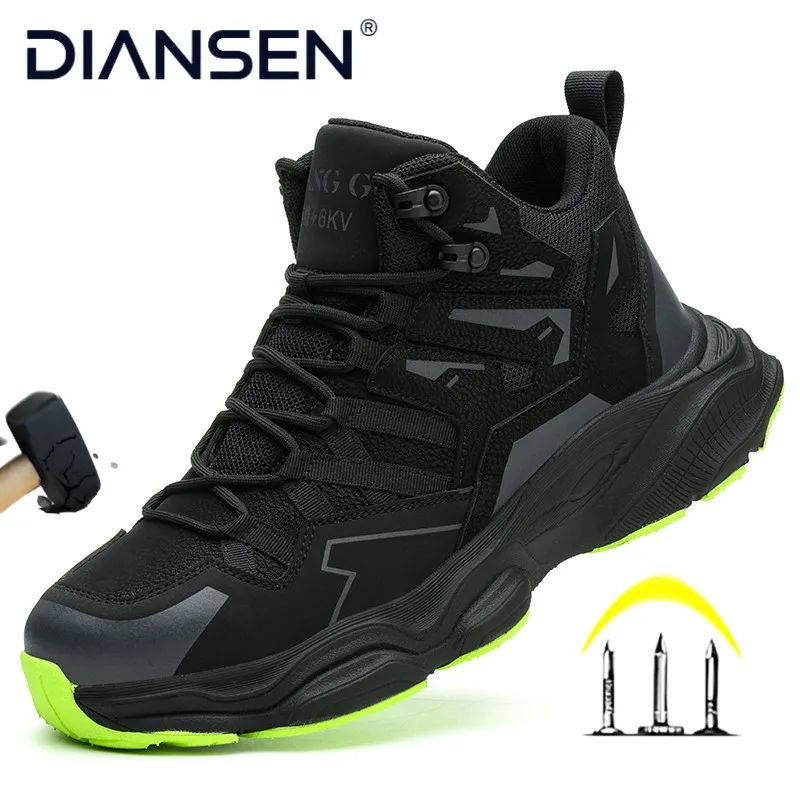 

Steel Toe Kevlar-Midsole Safety Shoes Men Anti-Puncture Anti-Smash Non Slip Industrial Work Boots Protection Tactical Boots