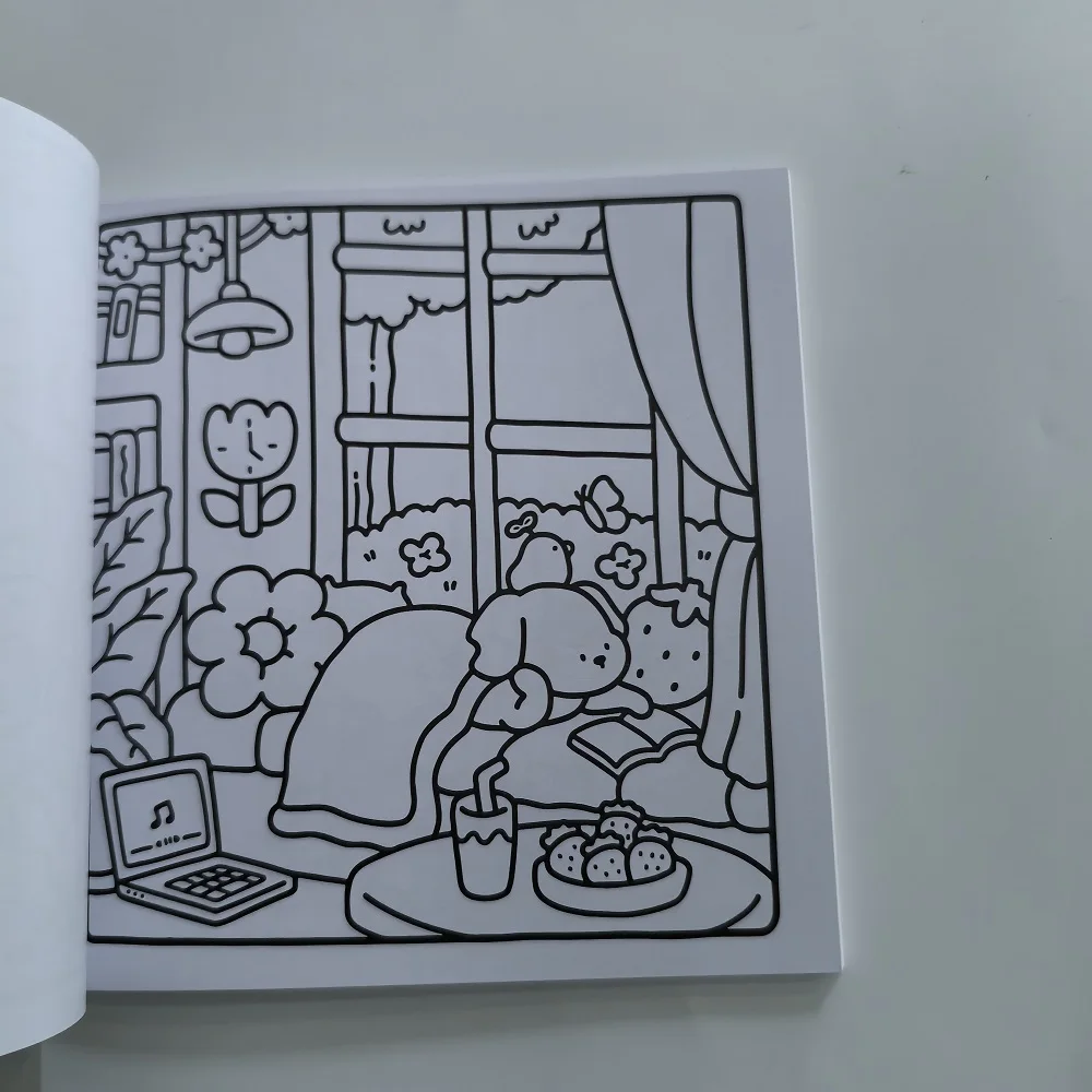 Libro da colorare Cuties accogliente per adulti Modelli carini e audace, bomboniere per feste di compleanno regalo antistress, divertente libro da disegno fai-da-te