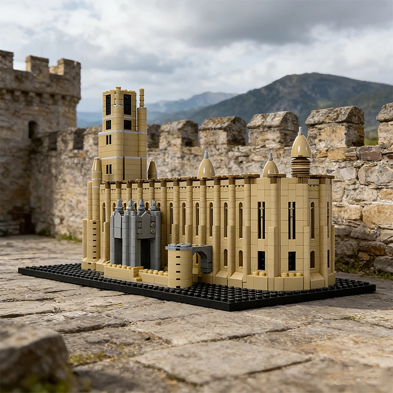 3910 PCS Modular Building Sainte Cécile Tarn MOC Customize Modular Building Block Brick Simple Design DIY Boys Holiday Toy Gifts