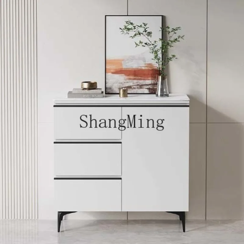 خزانة جانبية من سبائك الألومنيوم الفاخرة على المطبخ LXY مقابل طاولة شاي غرفة الطعام على الحائط #3