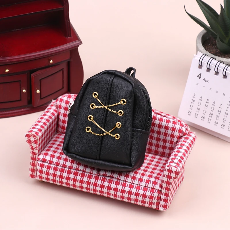 Sac à dos Miniature pour maison de poupée 1:6, sac à chaîne pour poupées de 30cm, jouet de décoration à la mode, accessoires pour maison de poupée, jouets de jeu pour enfants