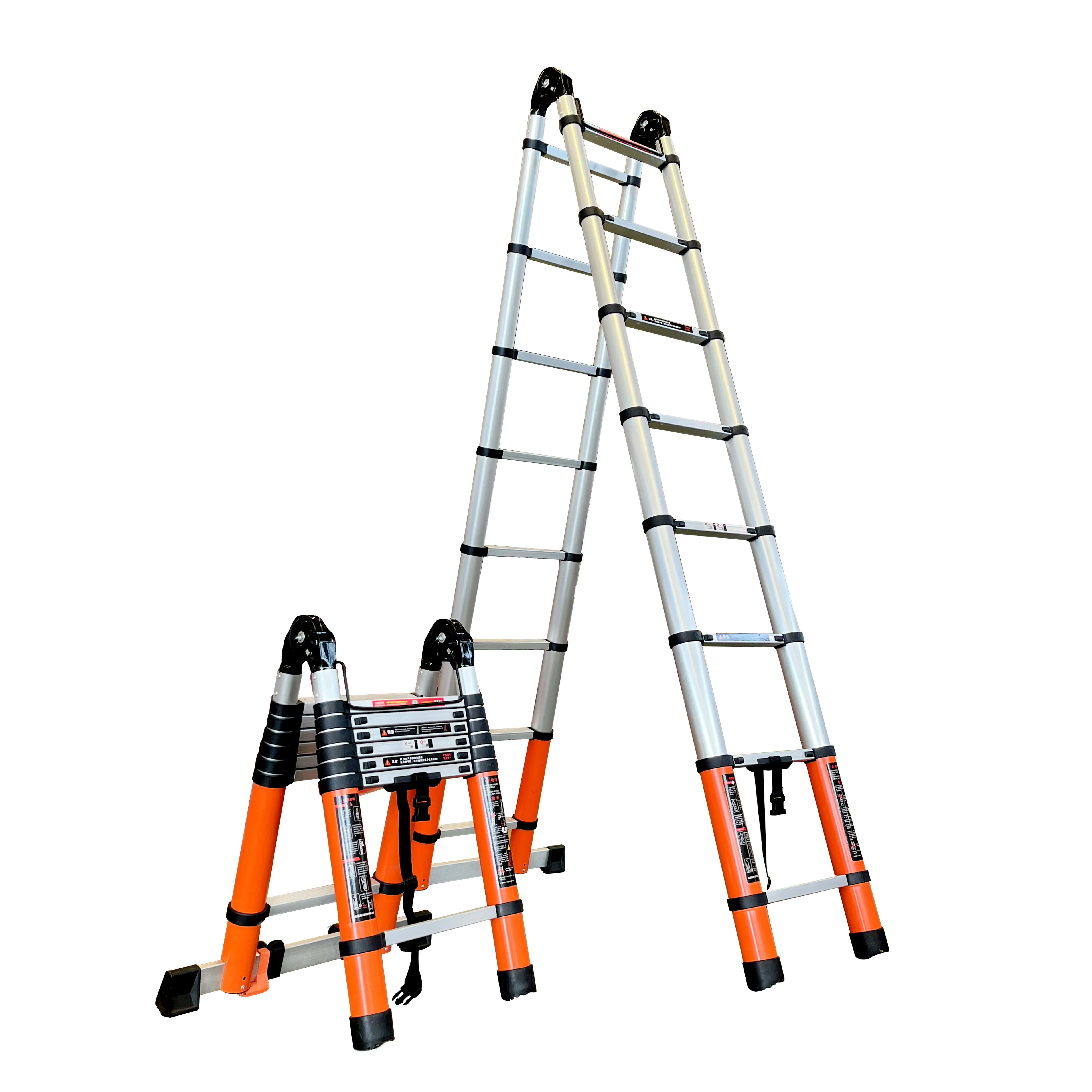 Multi-Purpose Aluminum Folding Telescopic 3.8m Adjustable Outdoor Engineering Extension Step Ladder