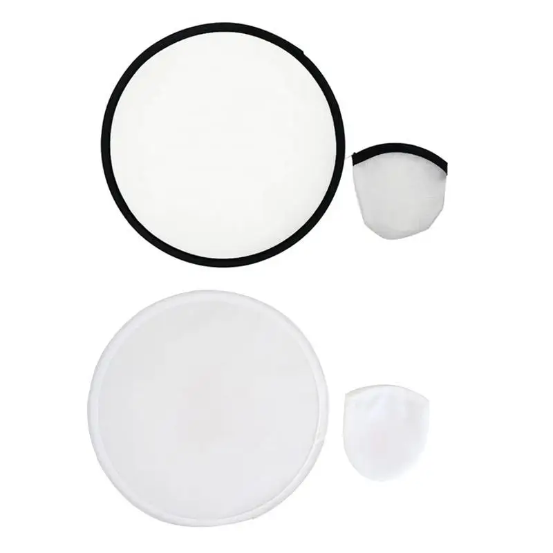 Foldable Blank Handheld Folding Fan Simple Circular Performance Portable Round Hand Woman