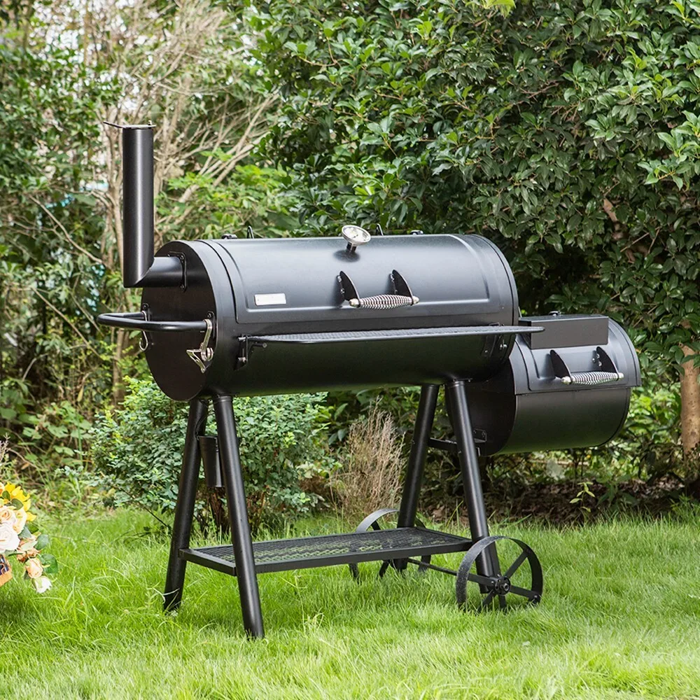 

Outdoor BBQ Grill Heavy Duty Charcoal Smoker Grills Extra Large w/ Offset Smoker