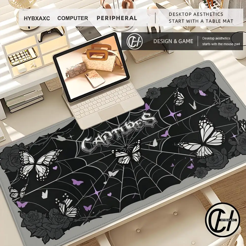 HYBXAXC Original Large Gaming Mouse Pad Thickened Lock Edge Office Learning Rubber Anti Slip Computer Customized Keyboard Pad