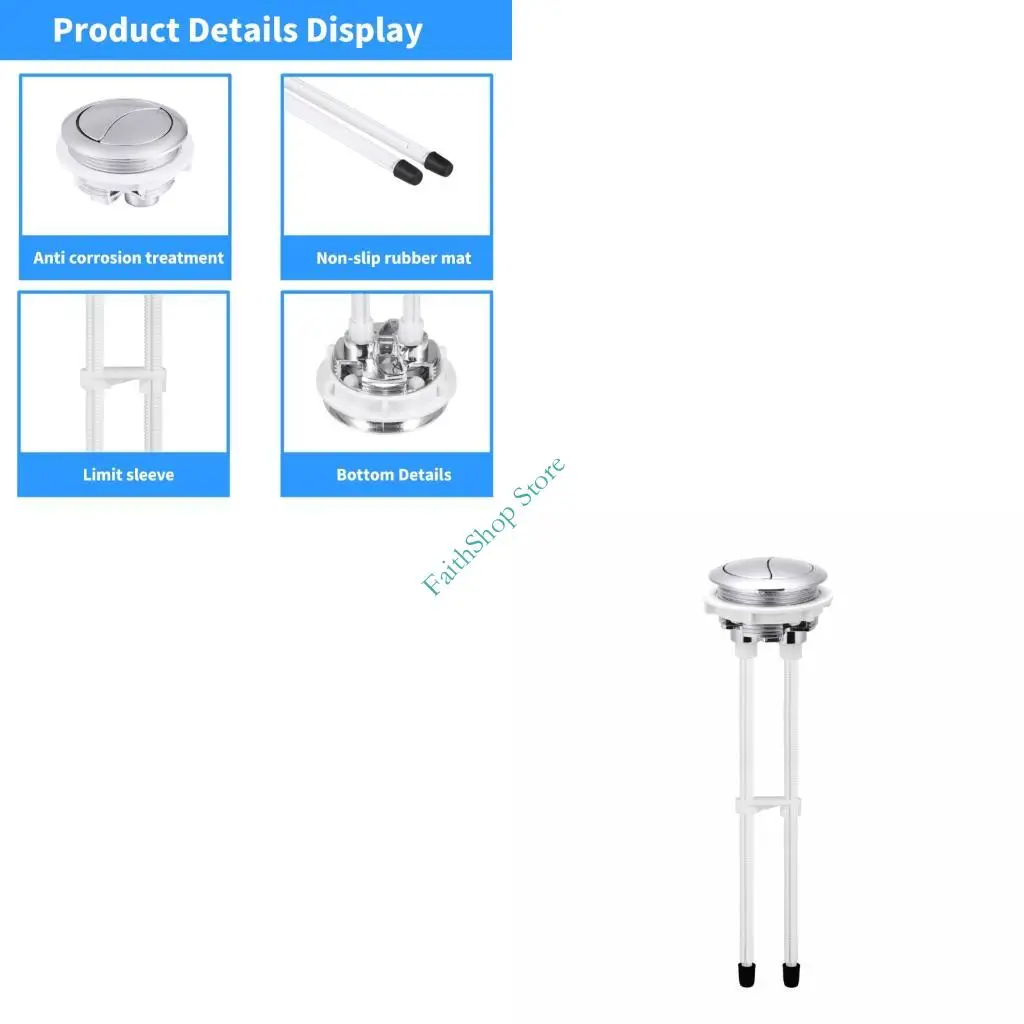 

124E Round Toilet Push Button Double Push Flushing Button Toilet Button