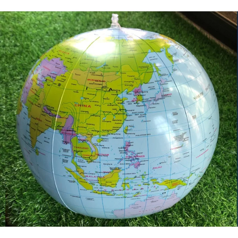 30cm (16인치) 풍선 지구본 비치볼 지도 지리 교육용 장난감 어린이 교육용 소품 수영장 물놀이 장난감 & 생일 선물