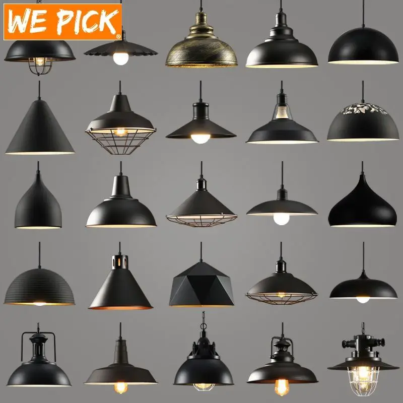 

Industrial Iron Pendant Light Vintage Retro Loft Bar Pendant Lighting Fixture Nordic Handing Lampshade Lamp Home Decor Luminaria