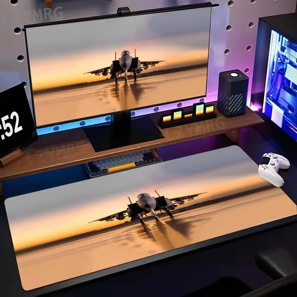 Attack Aircraft Mouse Pad Large Rubber Base Anti-slip PC Desk Accessories Mousepad for Offices and Gamer Keyboard Mats Decor Mat