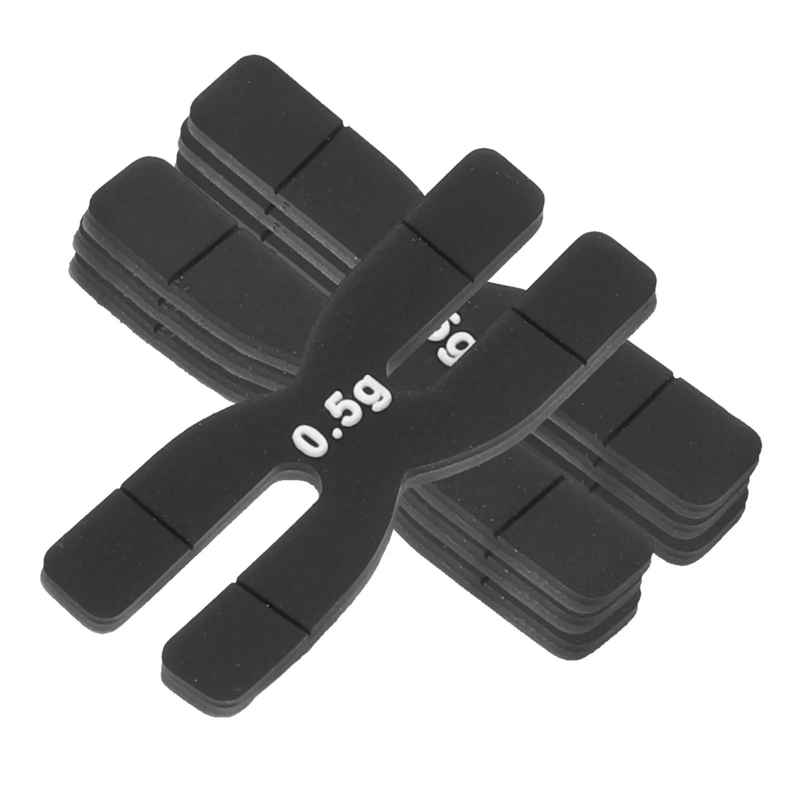 

4Pcs Black Silicone Badminton Racket Weight Balance Strips H-Shaped Design Lightweight Adjustable Weighted Bars for Racket