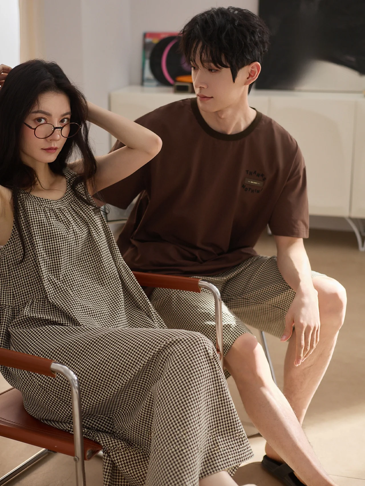 nidya-summer-lightweight-soft-cotton-sleepwear-casual-strap-dress-men's-simple-fashion-outdoor-home-clothes-set-comfortable-b