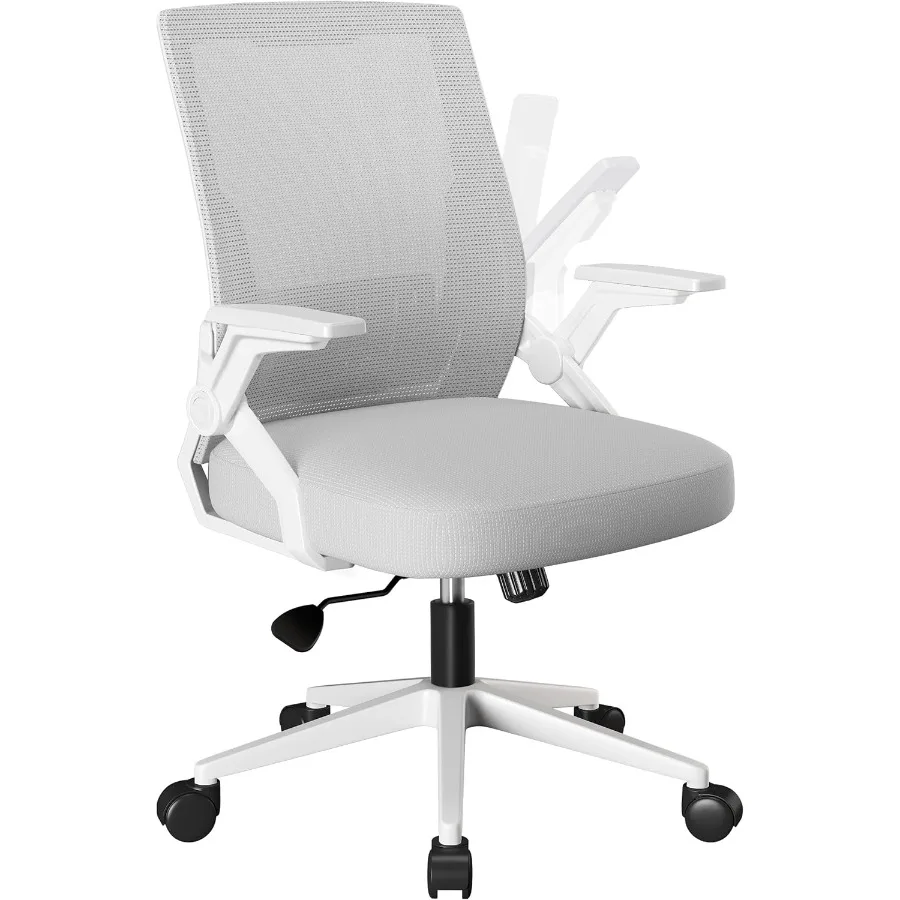 

Office Chair with Flipup Armrests Ergonomic Computer Desk Chair with Adaptive Lumbar Support Breathable Mesh Swivel Tilt Task S