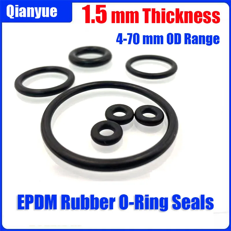 

EPDM Sealing O-Rings, Wire Diameter 1.5mm, Outer Diameter 4mm-70mm, Strong Corrosion Resistance & High Temperature Resistance