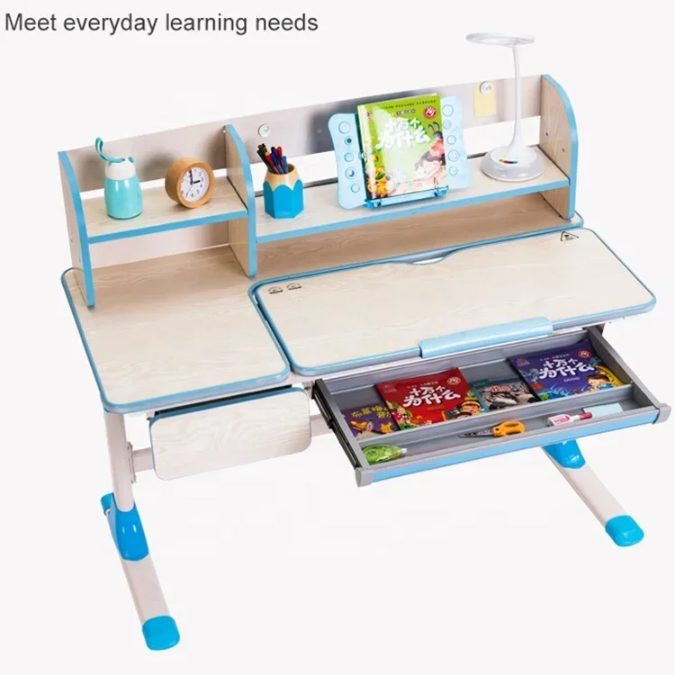 

2026 Environmental protection Non-toxic Adjustable Height Ergonomic Kids Study Table and Desk