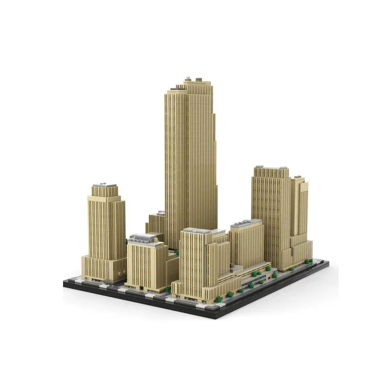 Classic MOC-178781 Building Blocks Skyscraper 1:800 Art Deco 5999pcs Boy Puzzle Educational Birthday Gift Christmas Toy DIY Gift