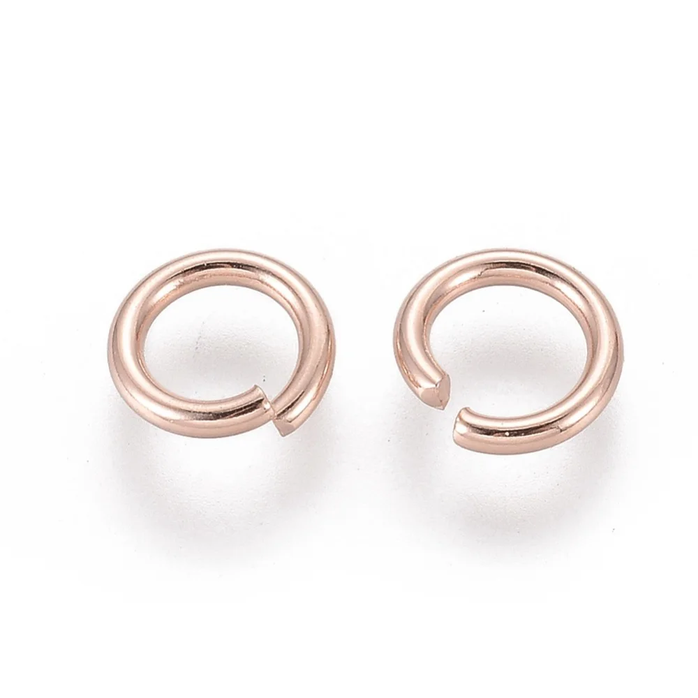 

200Pcs Stainless Steel Jump Rings Rose Gold Open Split Ring Connector for Jewelry Accessory Making DIY Earrings Necklace 7x1.2mm