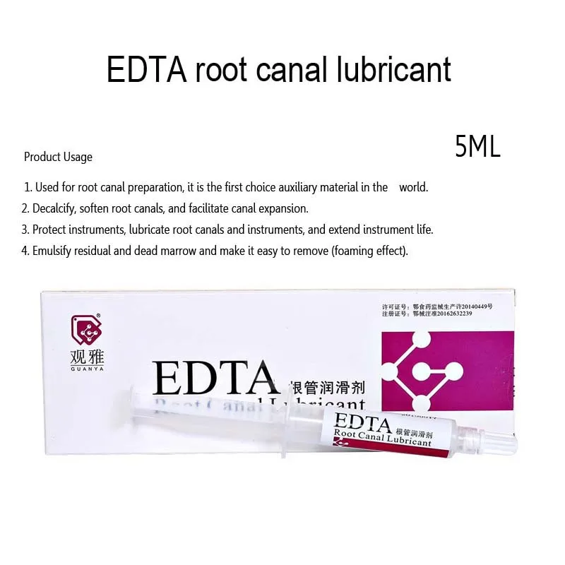 EDTA-lubrificante per canali radicolari, ingrandimento, materiali orali per odontoiatria, liquido di risciacquo, 5ml