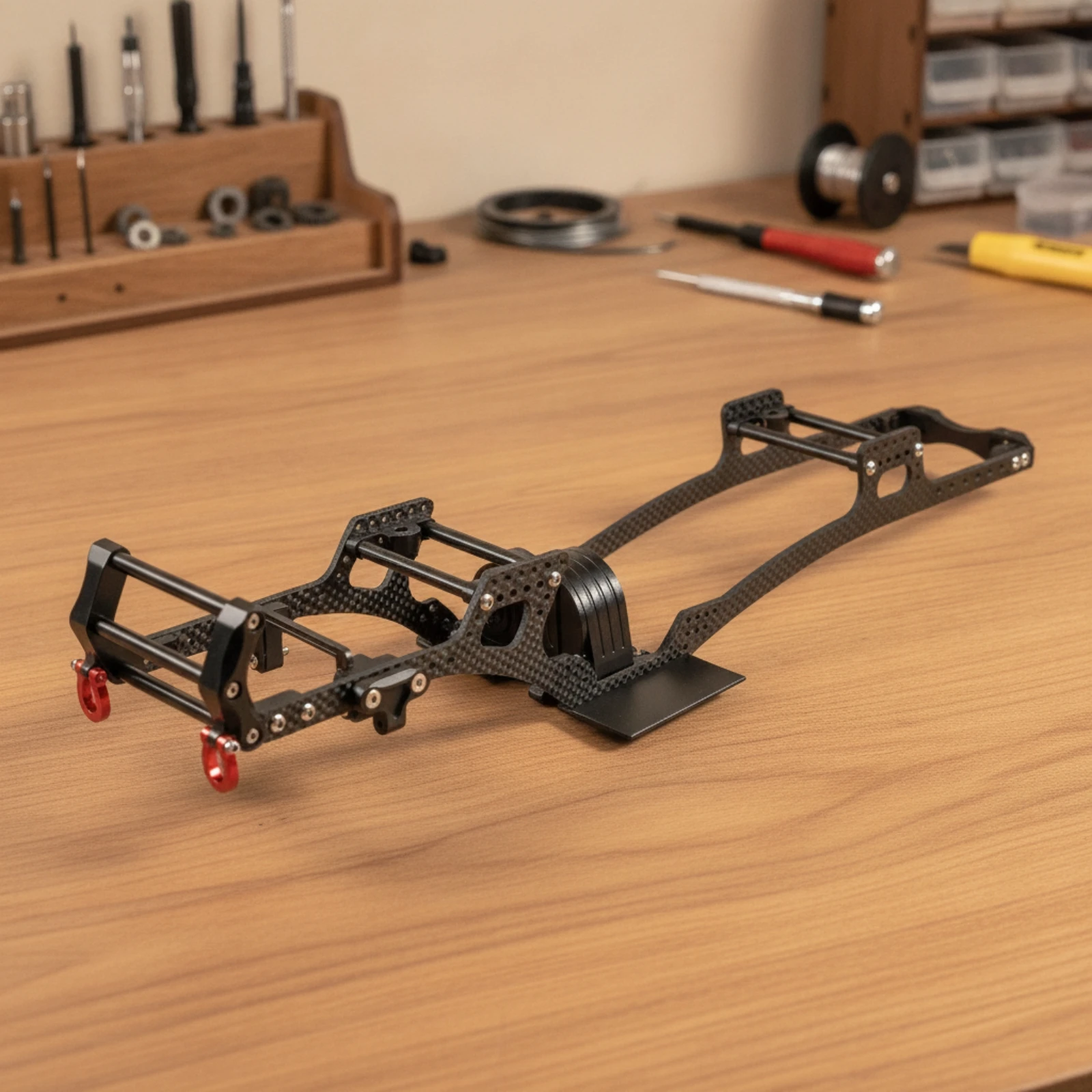 Carbon Fiber Chassis with Hardware Lightweight Frame Rails for RC Builders, Custom SCX10 Builds