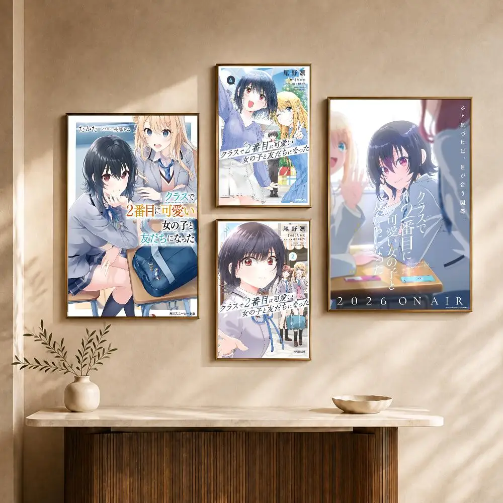 Anime Second Cutest Girl Class Romance Poster PP Decorative Poster Water-Resistant Print Apartment Dorm Office Cafe Gift