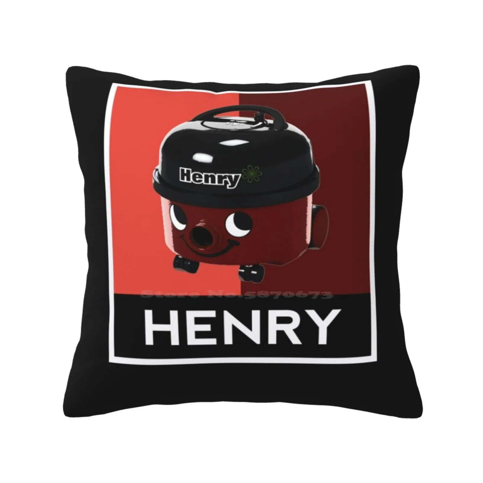 Henry Hoover Pop Art Design Pillowslip Pillowcase Henry Hoover Domestic Appliances 70S 80S 90S Seventies Eighties Nineties