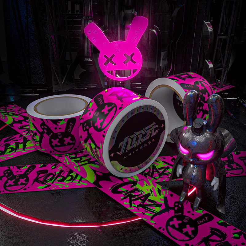 Autocollant décoratif DIY Crazy Rabbit, autocollant auto-adhésif pour vélos/skateboards/valises/ aquariums, autocollants artisanaux personnalisés
