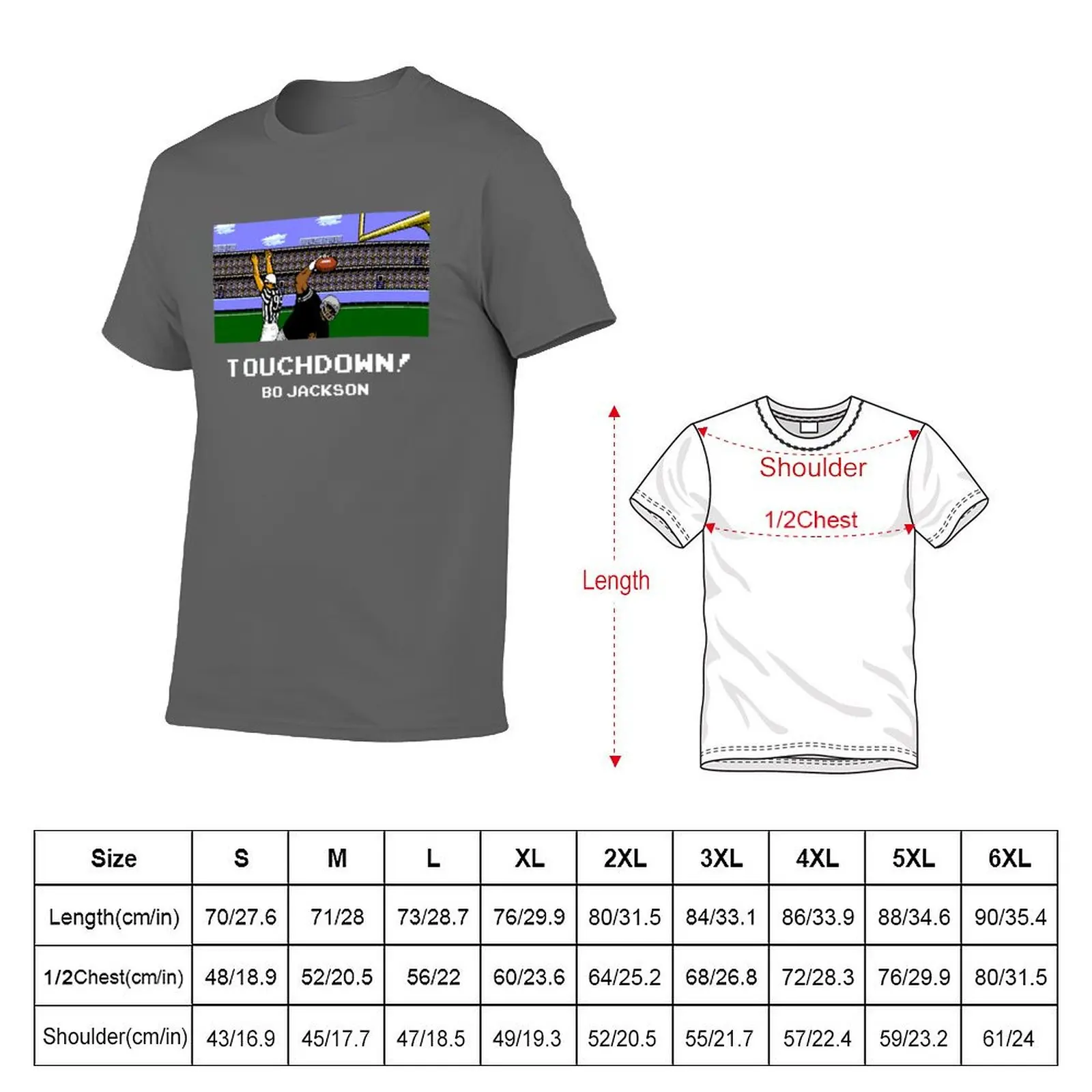 Touchdown! Bo T-Shirt man t shirts for men casual t shirts cotton 100% t shirts for man cotton funny T-Shirt