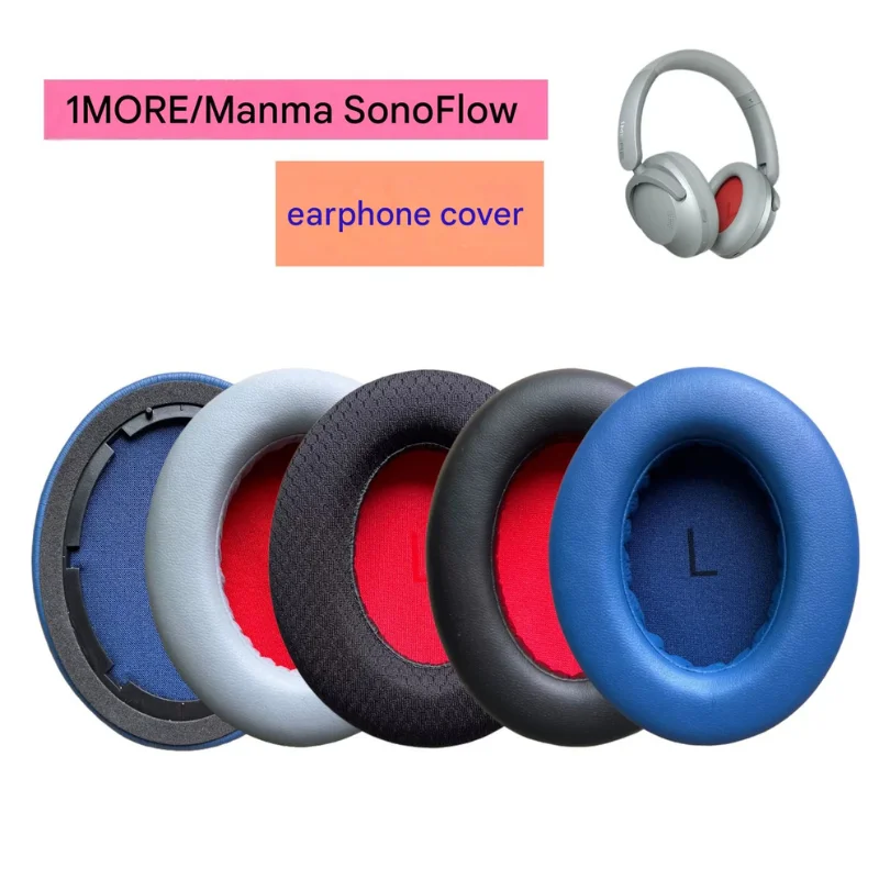 Esponja capa protetora almofadas de ouvido para 1 mais sonoflow, sonoflow se fones de ouvido durável capa macia redução de ruído almofadas leves
