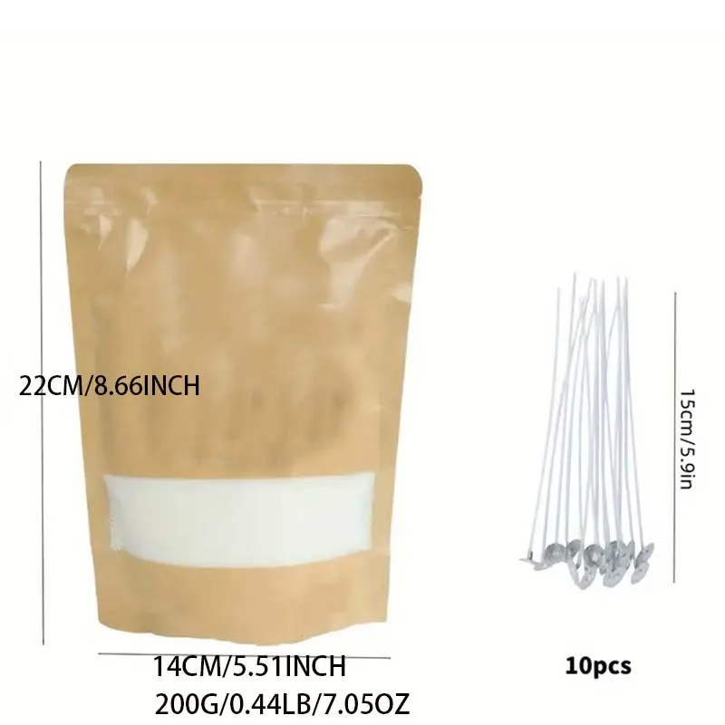 200G Pearl Candle and Candle Wicks-  Sand Wax, Pearl Candle Wax,  for Candle Making, Wedding, Party Candle Beads and Candle Wick