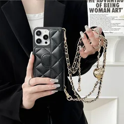 Crossbody Adjustable Lanyard Phone Case for IPhone 16 15 14 Plus Air 17 13 12 11 Pro Max Wallet  Card Slot Holder Leather Cover