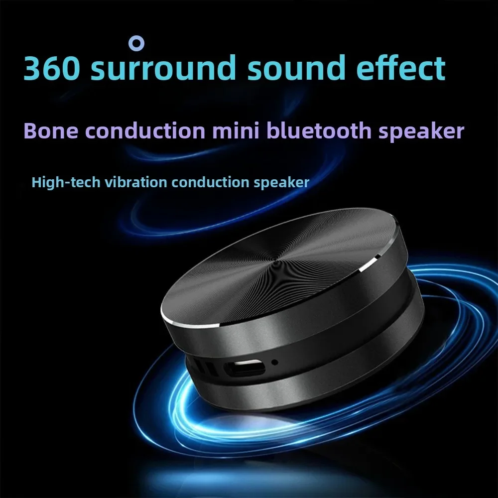 Stable Metal Waterproof Bone Conduction Bluetooth Audio Portable Magnetic Small Resonance Speaker Bone Conduction Sound Effect