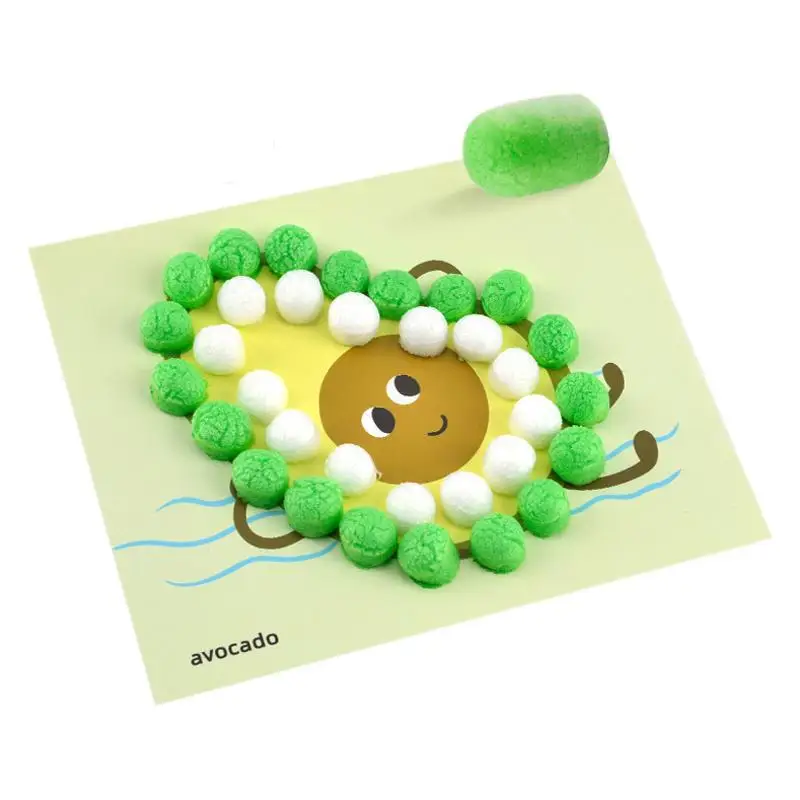 เด็ก DIY ทําด้วยมือการ์ตูนวาดข้าวโพด Starch วางภาพวาดไม่จําเป็นต้องใช้กาวการศึกษา Creative Handcraft วัสดุชุดของขวัญ